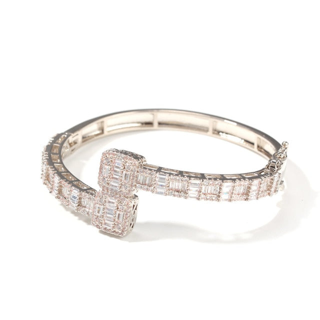 Baguette CZ Bracelet Bangles  Iced Out CZ