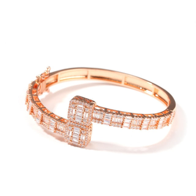 Baguette CZ Bracelet Bangles  Iced Out CZ